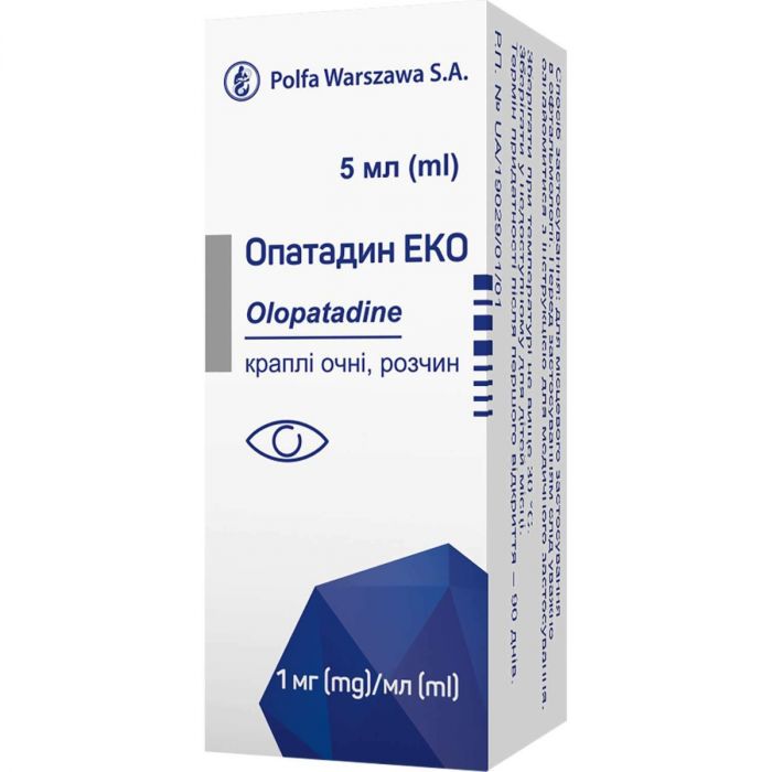 Опатадин Еко очні краплі 1 мг/мл флакон 5 мл №1 купити
