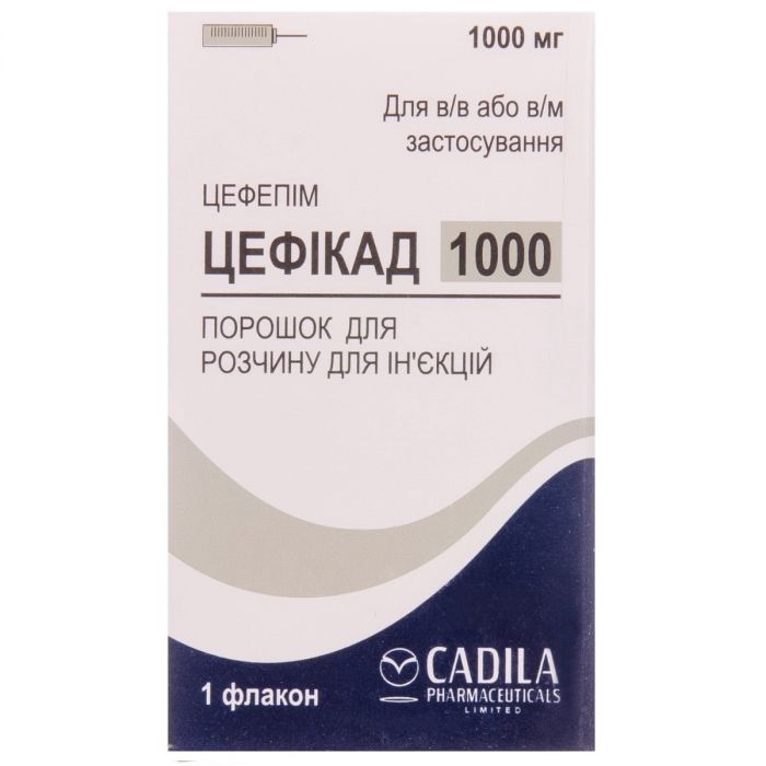 Цефікад 1000 мг порошок для розчину для ін'єкцій №1 в інтернет-аптеці