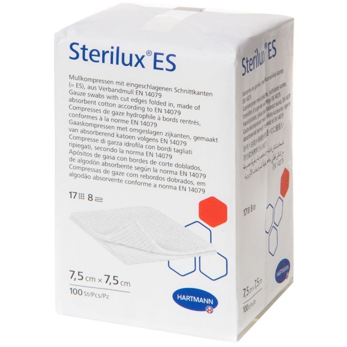 Серветка марлева Sterilux ES нестерильна, 7,5см х 7,5см ADD