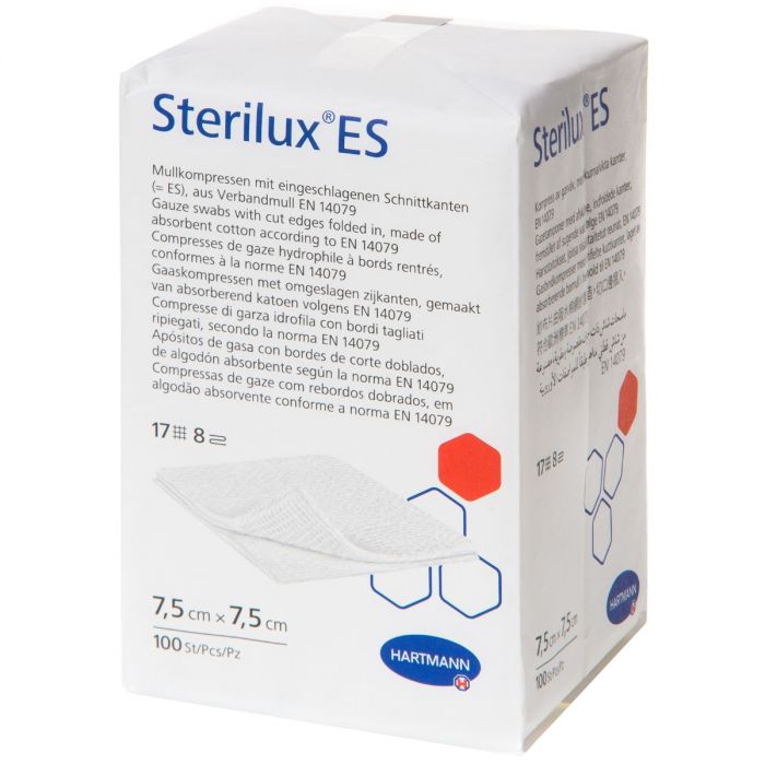Салфетка марлевая Sterilux ES нестерильная, 7,5см х 7,5см купить