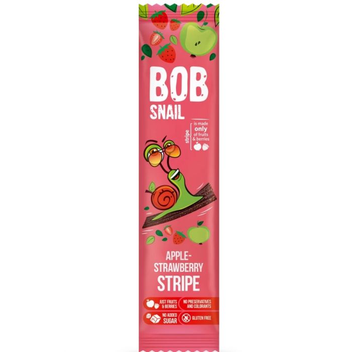 Цукерки Bob Snail (Равлик Боб) яблуко-полуниця 14 г ADD