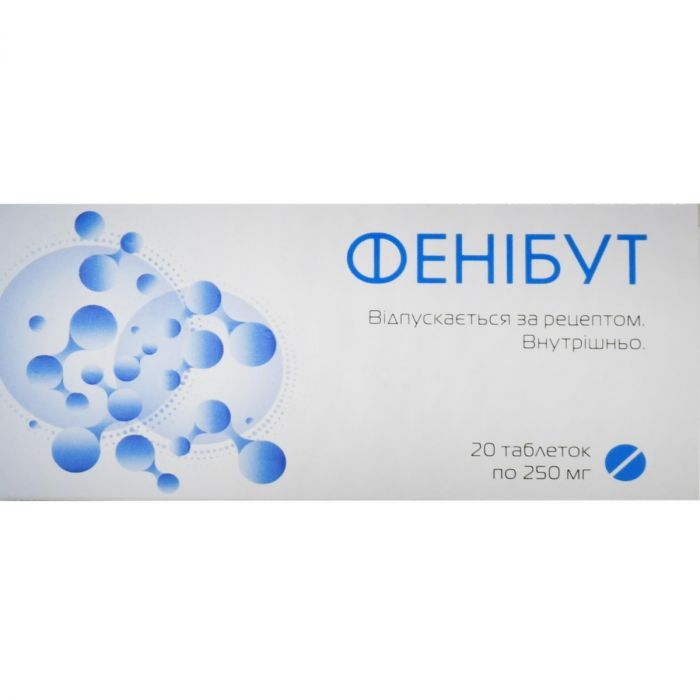 Фенібут 250 мг таблетки №20 в Україні