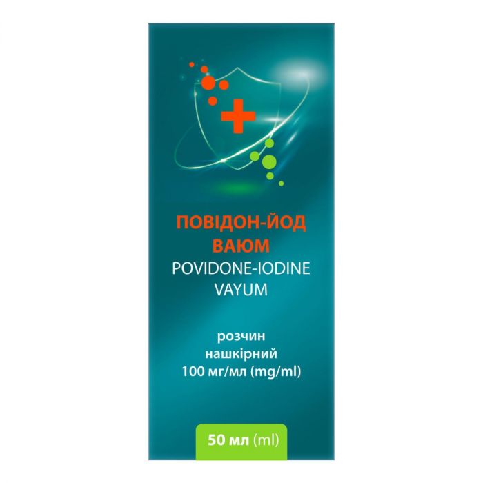 Повідон-йод Ваюм 100 мг/мл розчин нашкірний 50 мл фото