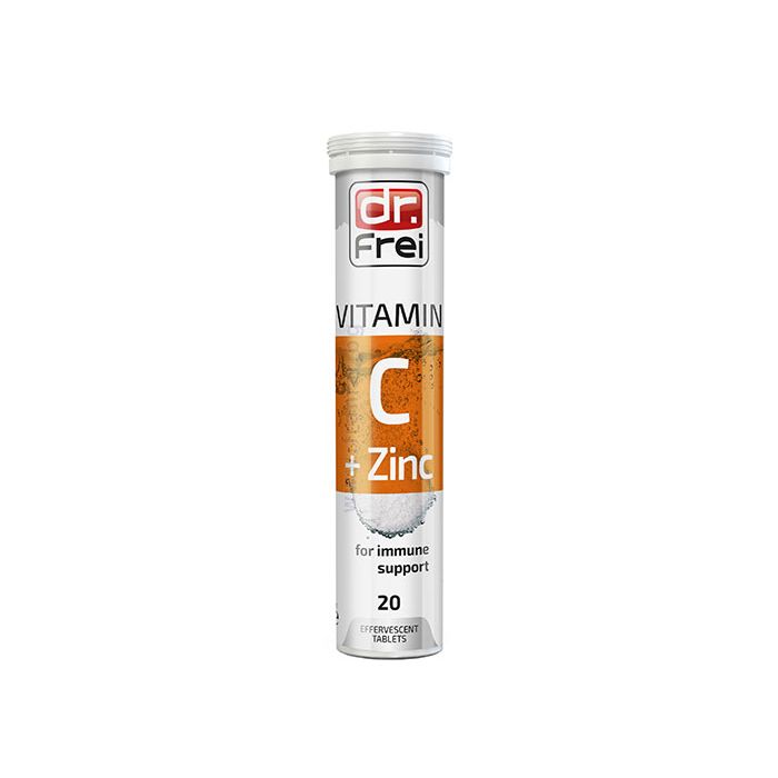 Вітаміни Dr. Frei Vitamin C+Zink таблетки шипучі №20 в аптеці