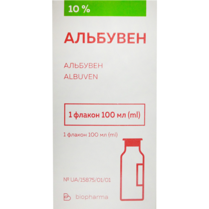 Альбувен 10 % розчин для інфузій флакон 100 мл в інтернет-аптеці