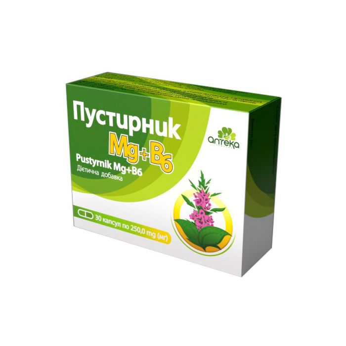 Пустирник Mg+B6 250 мг капсули №30 в Україні