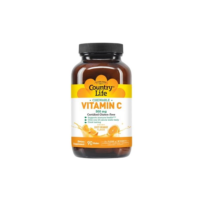 Country Life (Кантрі лайф) Chewable Vitamin C 500 мг жувальні пастилки №90 в інтернет-аптеці