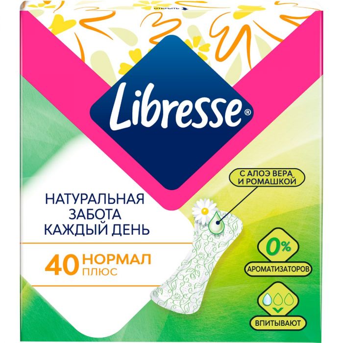 Прокладки Libresse Natural Normal+, 40 шт. недорого