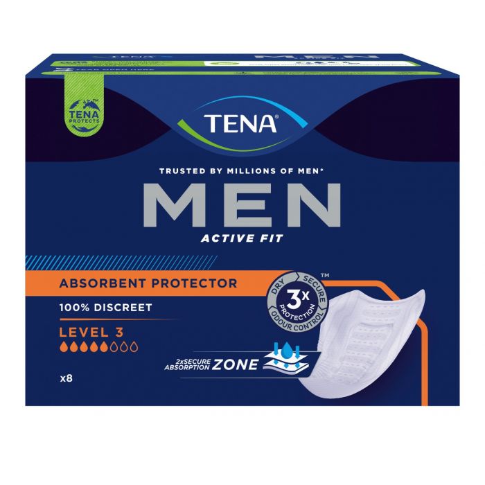 Прокладки урологічні чоловічі Tena for Men-3 №8 - фото №1 Прокладки урологічні чоловічі Tena for Men-3 №8 ціна