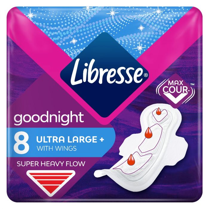 Прокладки Libresse Ultra Goodnight Large+ Wings №8 в Украине