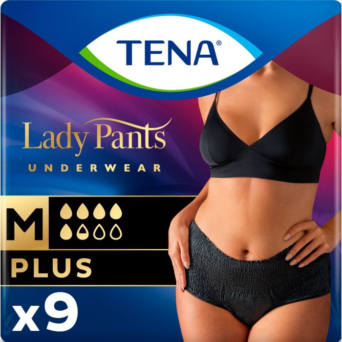 Труси урологічні жіночі Tena (Тена) Lady Pants Plus M №9 Black в інтернет-аптеці
