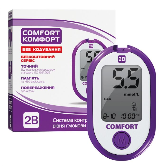 Система контролю рівня глюкози у крові 2B Comfort в аптеці