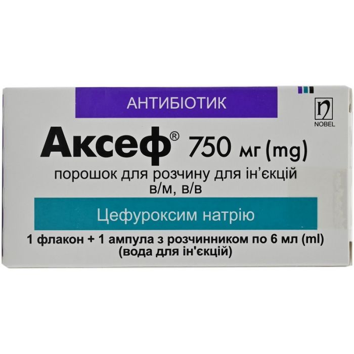 Аксеф 750 мг порошок для інфузій розчину №1  ціна