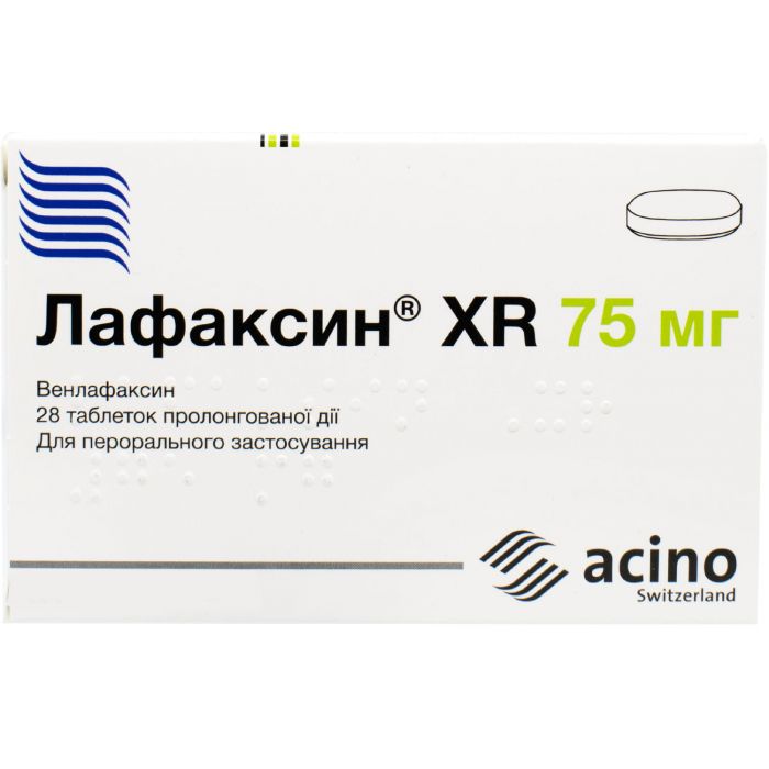 Лафаксин XR 75 мг таблетки №28 ADD