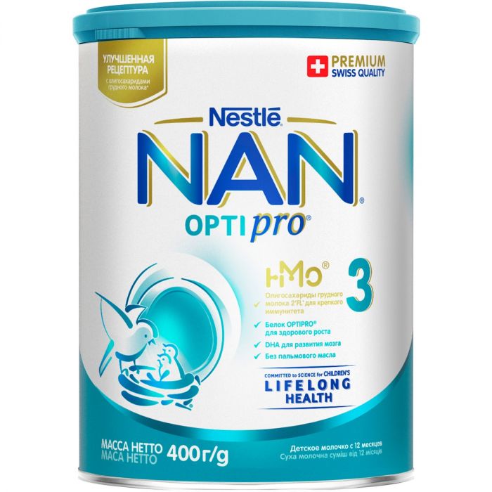 Суміш молочна Nestle NAN-3 Optipro, від 12 місяців, 400 г фото