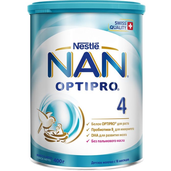 Смесь молочная Nestle NAN 4 Optipro (с 18 месяцев) 400 г в аптеке