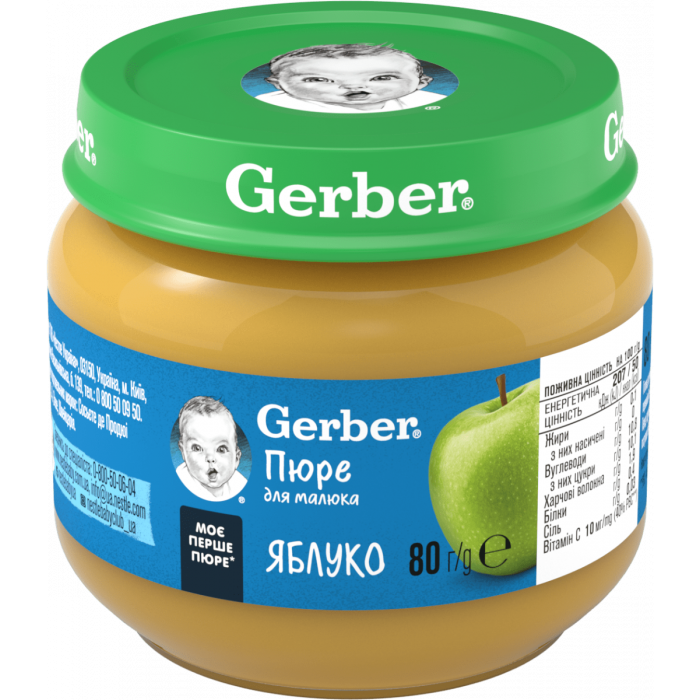 Пюре Gerber яблуко (з 6 місяців) 80 г в Україні