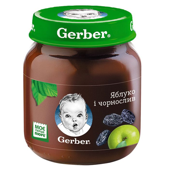 Пюре Gerber яблуко і чорнослив (з 6 місяців) 130 г недорого