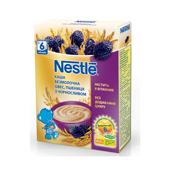Каша Nestle безмолочна вівсяно-пшенична з чорносливом 200 г - фото №1 Каша Nestle безмолочна вівсяно-пшенична з чорносливом 200 г ціна