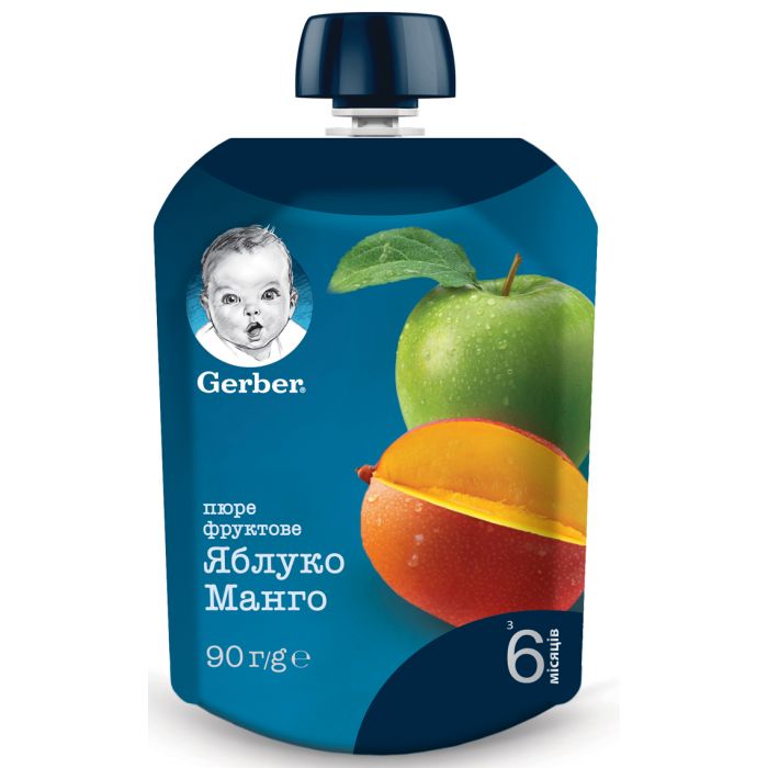 Пюре Gerber яблуко, манго (з 6 місяців) 90 г в аптеці