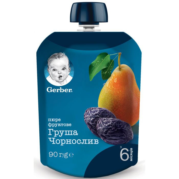 Пюре Gerber груша, чернослив (с 6 месяцев) 90 г недорого