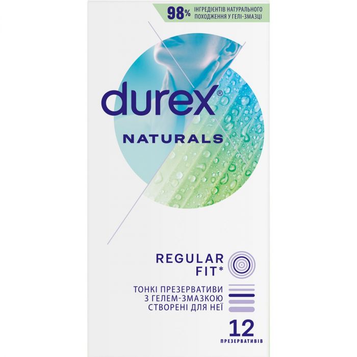 Презервативы Durex Naturals тонкие с гелем-смазкой №12 купить
