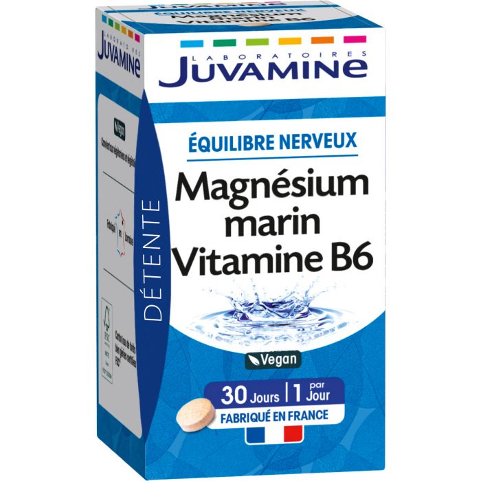 Juvamine (Жувамин) Морской магний + витамин B6 Нервный баланс таблетки №30 ADD