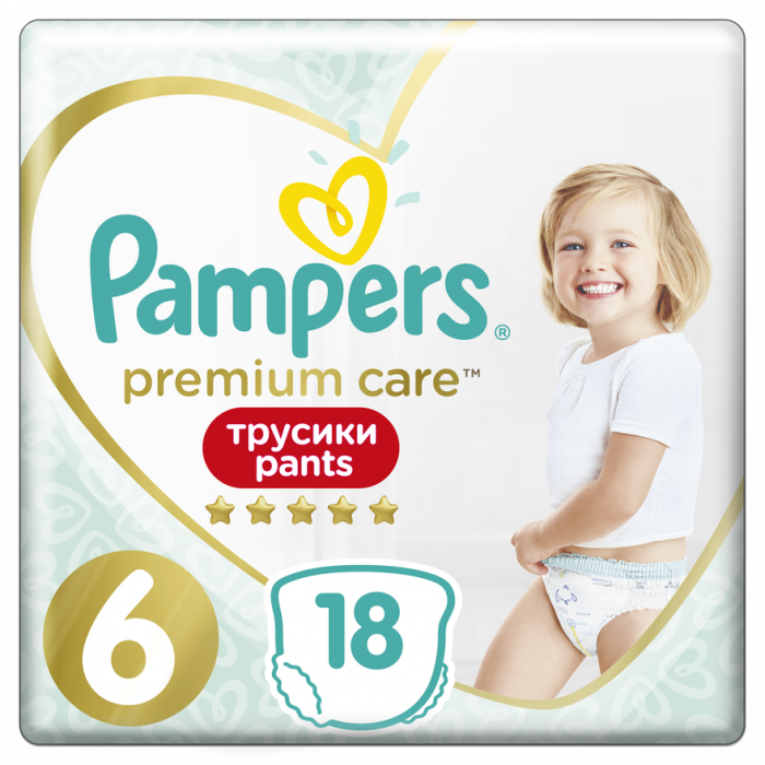 Підгузки-трусики Pampers Premium Care Pants 6 Extra Large (15+ кг) №18  в інтернет-аптеці