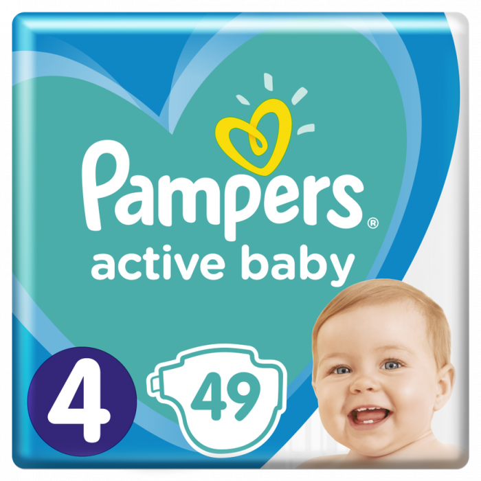 Подгузники Pampers Active Baby-Dry Maxi р.4 (9-14 кг) 49 шт ADD