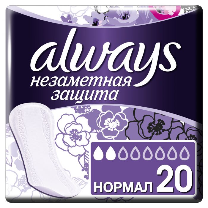 Прокладки Always ежедневные гигиенические Незаметная Защита Normal Duo 20 шт купить