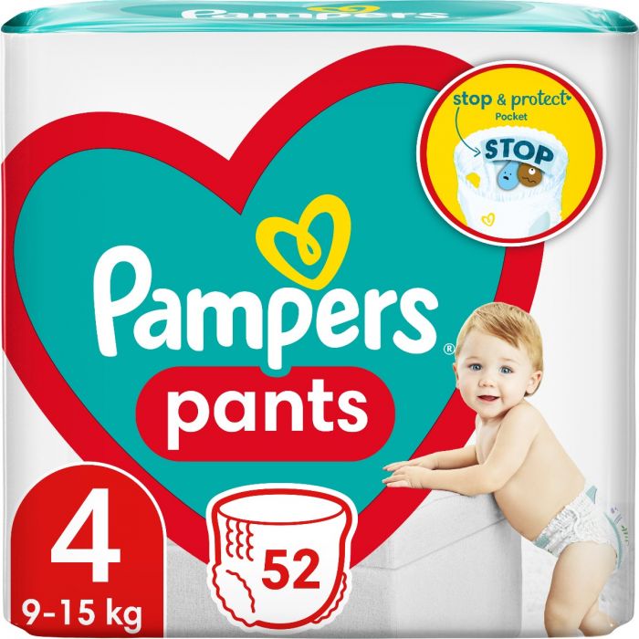 Підгузки-трусики Pampers Pants р.4 (9-15 кг), 52 шт. купити