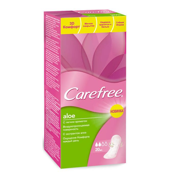 Прокладки Carefree Aloe щоденні №20  в інтернет-аптеці
