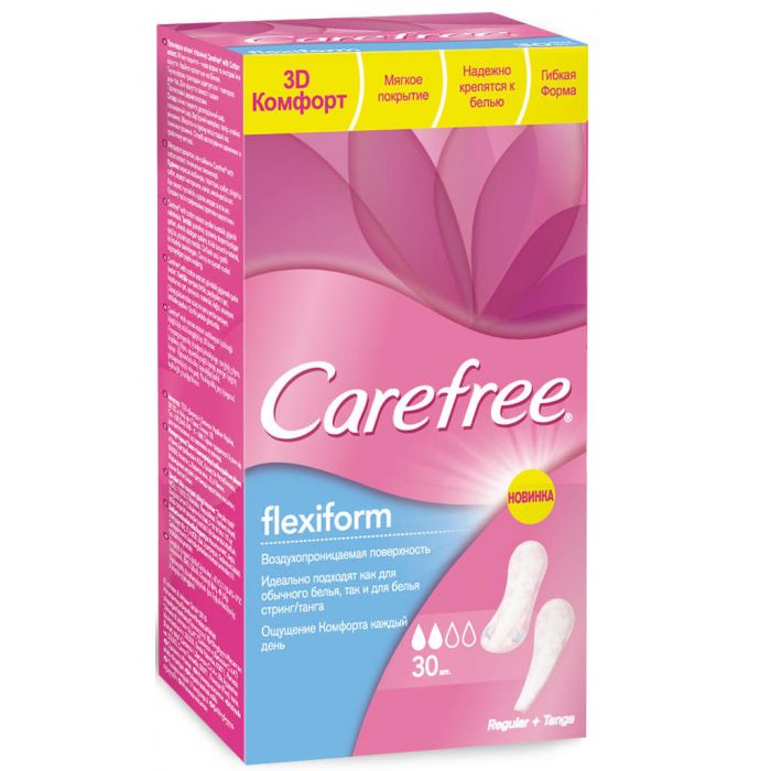 Прокладки Carefree FlexiForm №30 (щоденні)  в аптеці