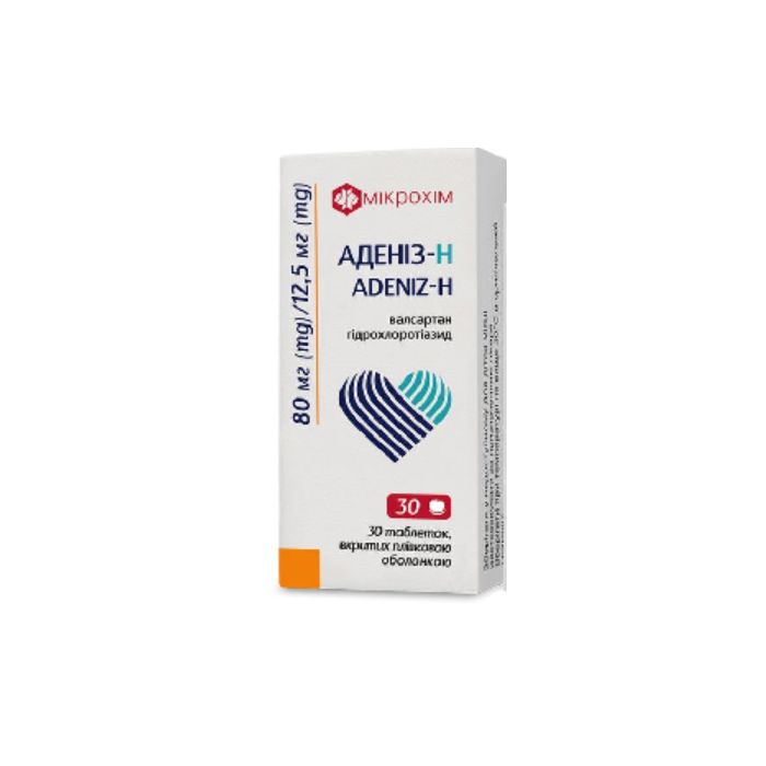 Аденіз Н 80 мг/12,5 мг таблетки №30