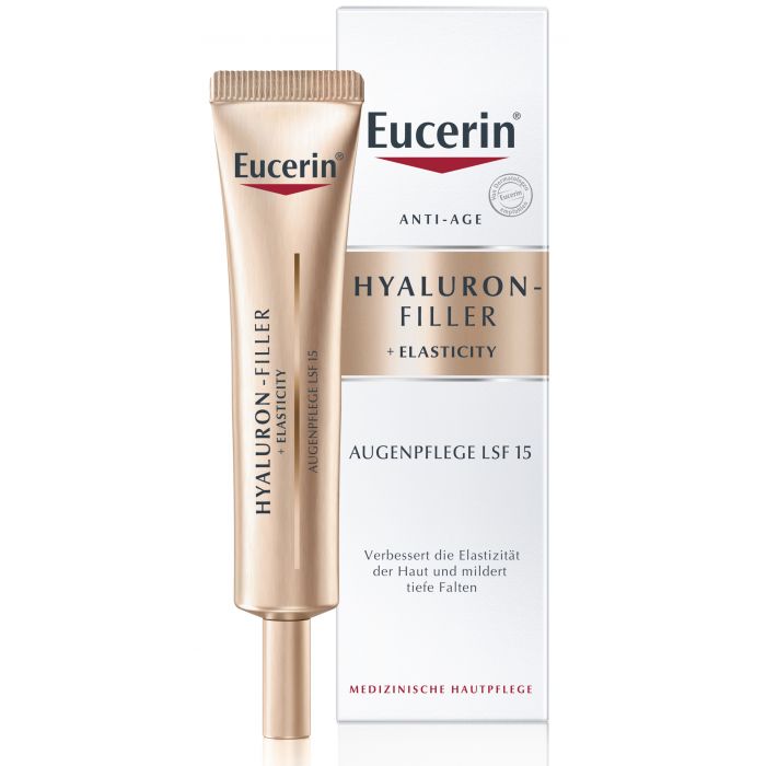 Крем Eucerin Hyaluron-Filler + Elasticity Антивіковий для шкіри навколо очей SPF15 15 мл в інтернет-аптеці