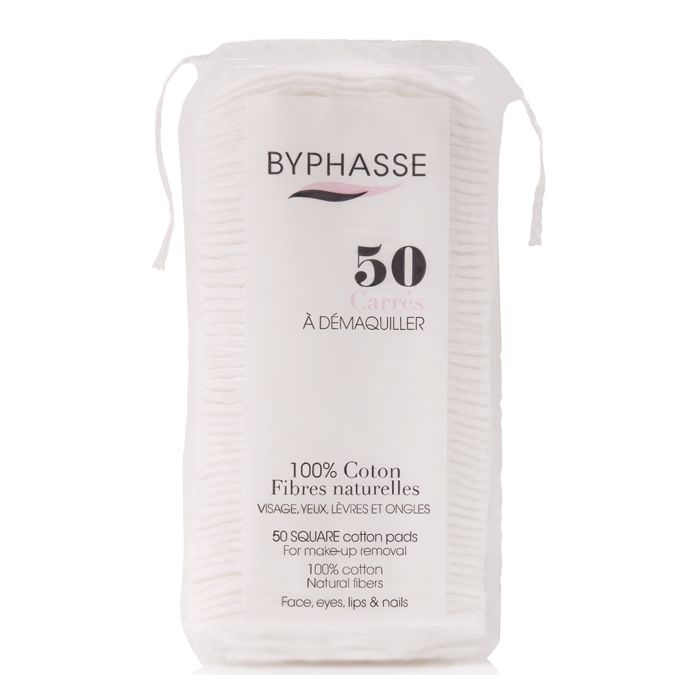 Диски ватные Byphasse (Бифас) квадратные для снятия макияжа 50 шт заказать