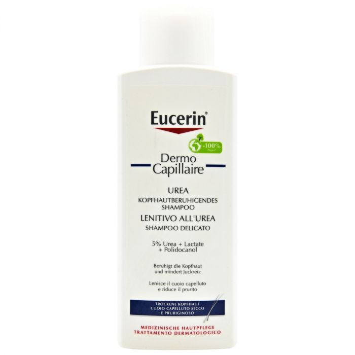 Шампунь Eucerin DermoCapillaire зволожуючий для сухої та подразненої шкіри голови 250 мл в аптеці