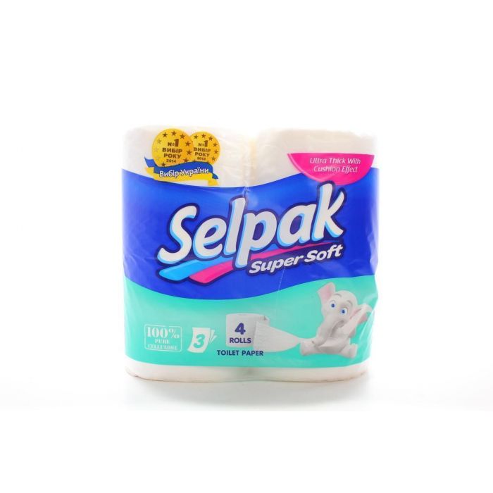 Туалетний папір SELPAK білий №4 фото