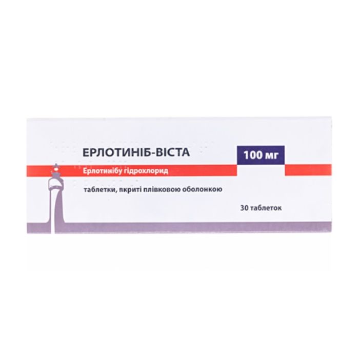 Ерлотиніб-Віста 100 мг таблетки №30 в інтернет-аптеці