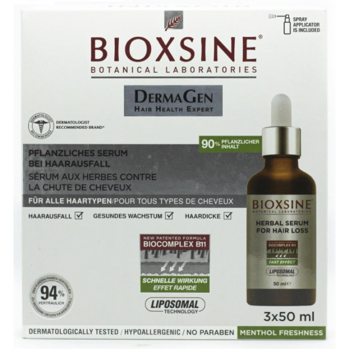 Сироватка Bioxsine DermaGen проти випадіння волосся 3х50 мл в інтернет-аптеці