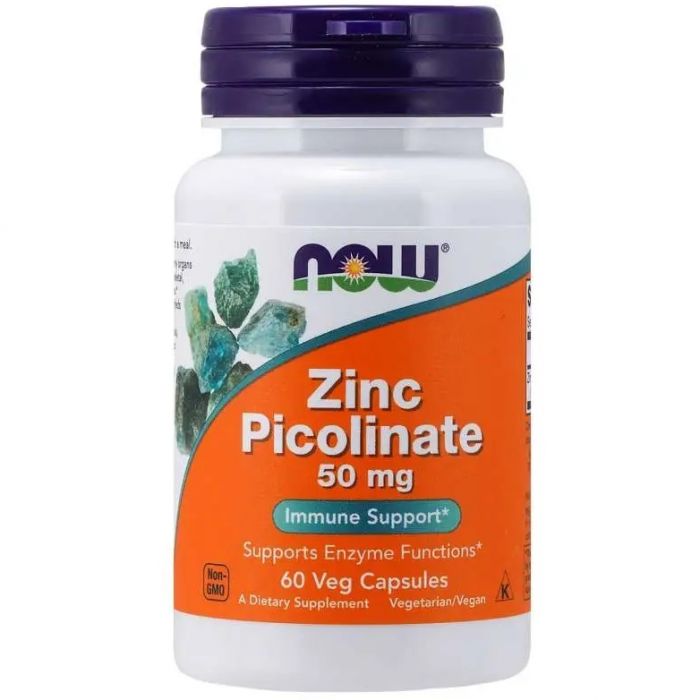 Now (Нау) Foods Zinc Picolinate (Цинк піколінат) 50 мг капсули №60 в аптеці
