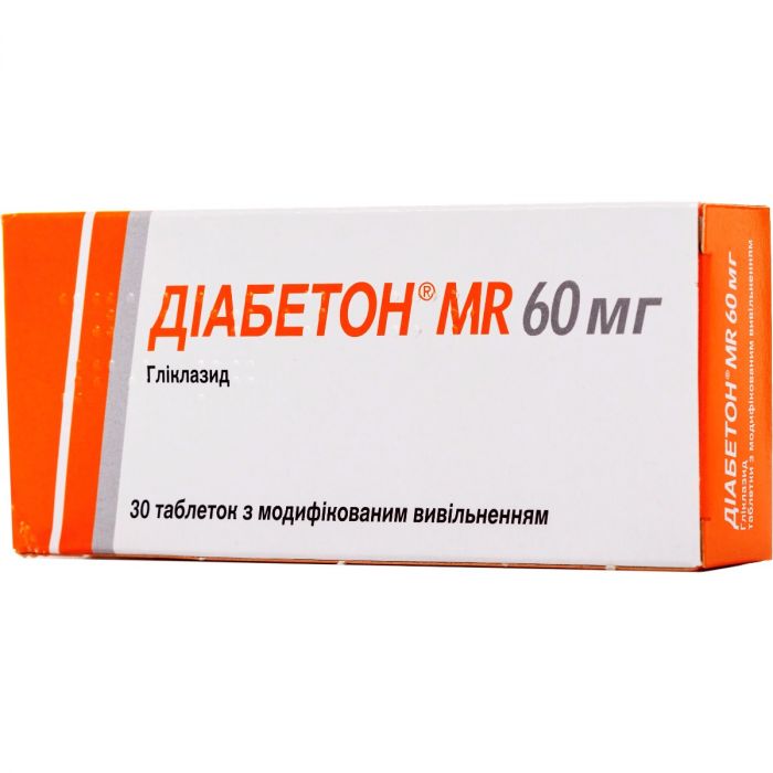 Діабетон MR 60 мг таблетки №30  купити
