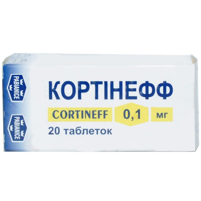 Кортінефф 0,1 мг таблетки №20 недорого