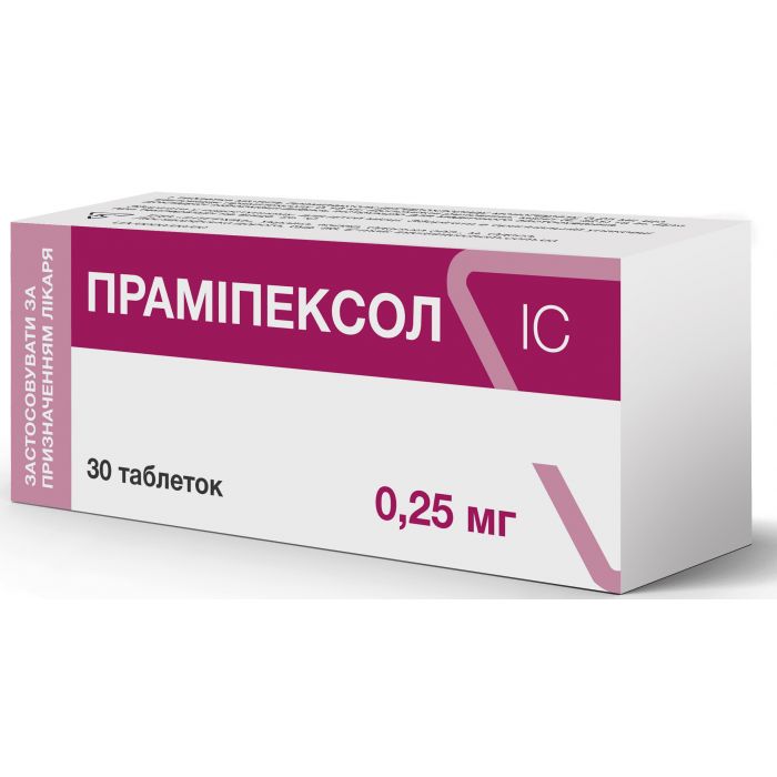 Праміпексол 0,25 мг таблетки №30 замовити