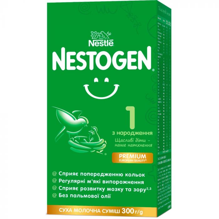 Смесь молочная Nestle Nestogen-1 (с рождения) 300 г - фото №1 Смесь молочная Nestle Nestogen-1 (с рождения) 300 г в Украине