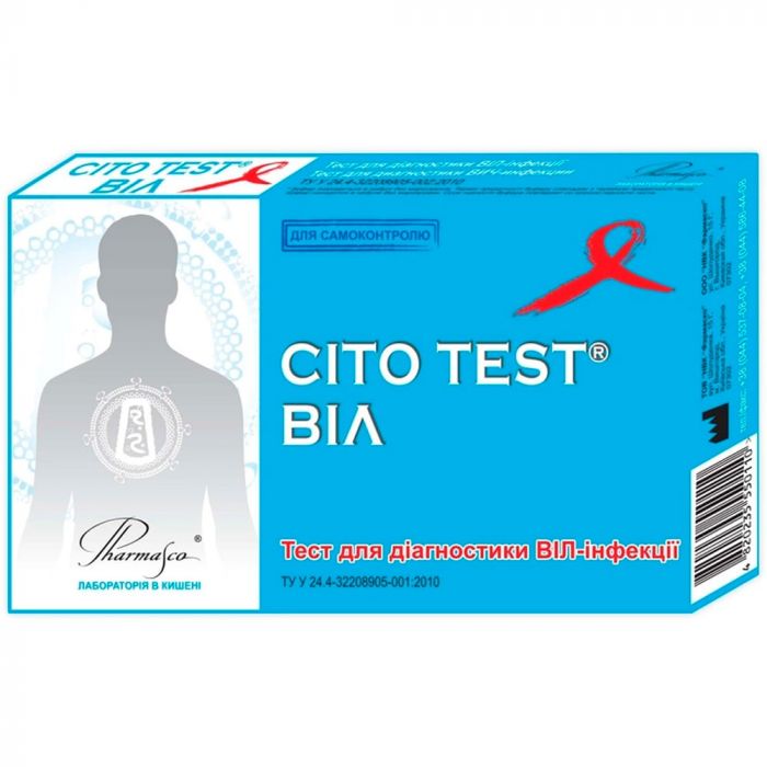 Тест CITO TEST HIV 1/2 для діагностики ВІЛ-інфекції 1 та 2 типу ADD
