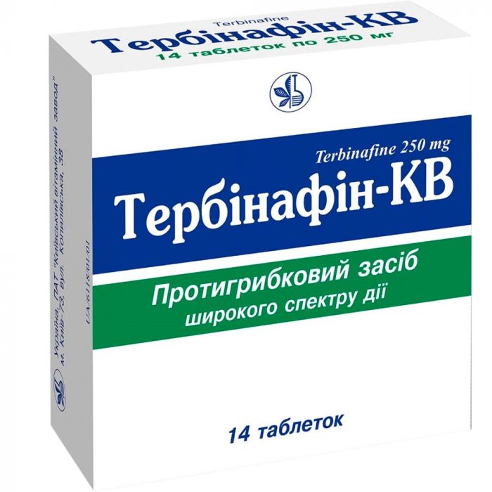 Тербинафин-КВ 250 мг таблетки №14 в Украине