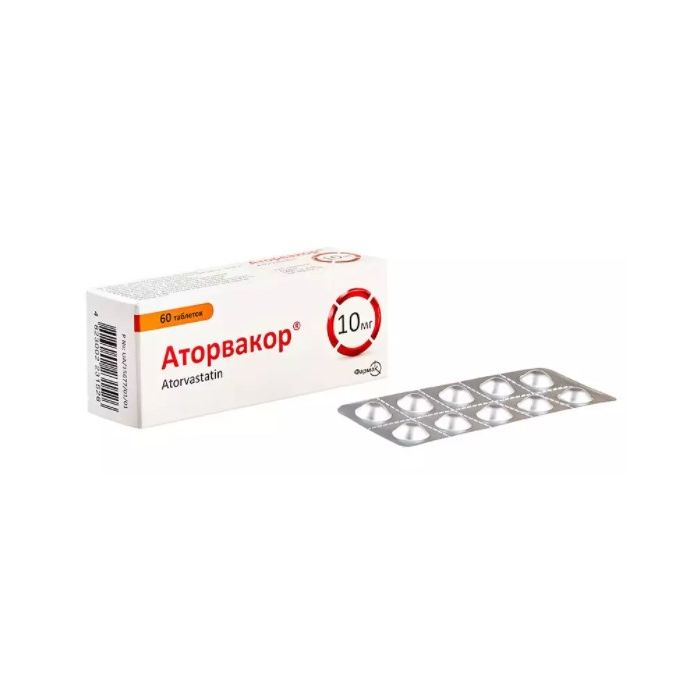 Аторвакор 10 мг таблетки №60  ADD