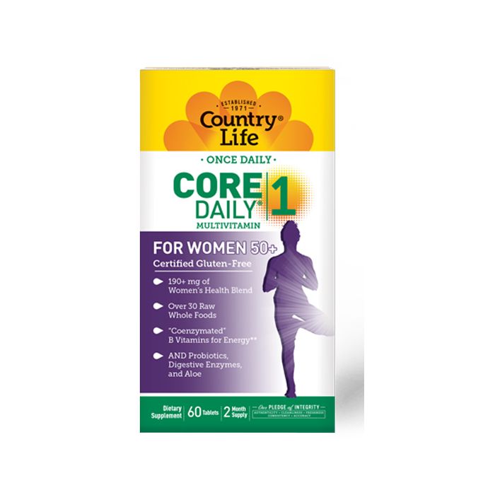 Вітаміни Country Life Core Daily мультивітаміни для жінок 50+ таблетки №60 ціна