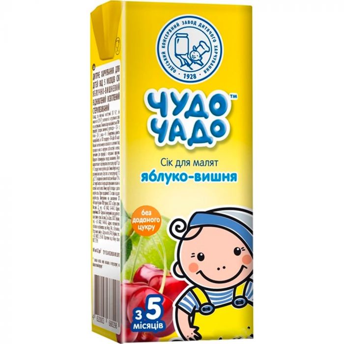 Сік Чудо-Чадо Яблучно-вишневий з 5 місяців 200 мл замовити